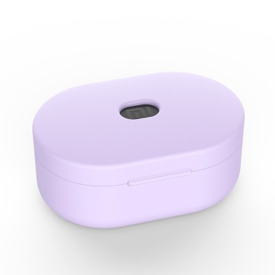 Colorful Silicone Cover Drop Protective Case for Xiaomi Redmi Airdots S Bluetooth Wireless Earbuds Purple Color