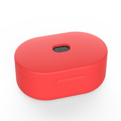 Colorful Silicone Cover Drop Protective Case for Xiaomi Redmi Airdots S Bluetooth Wireless Earbuds Red Color