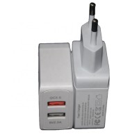 18W QC 3.0 Dual Ports USB Wall Charger Power Adapter Adapter for Samsung Galaxy, iPhone,HUAWEI